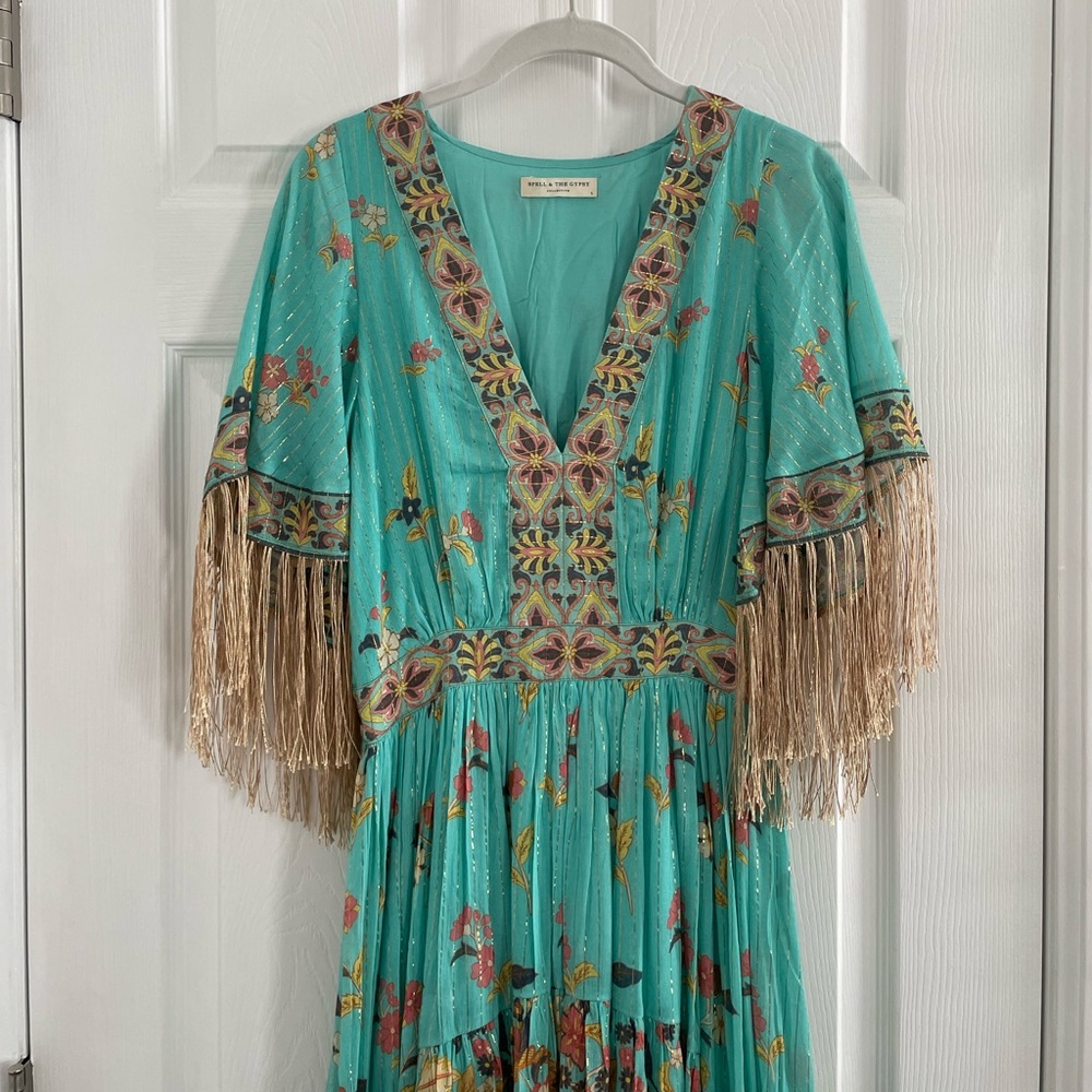 💥FLASH SALE NWOT RARE Spell Hendrix Tasseled Dress - Picture 7 of 17